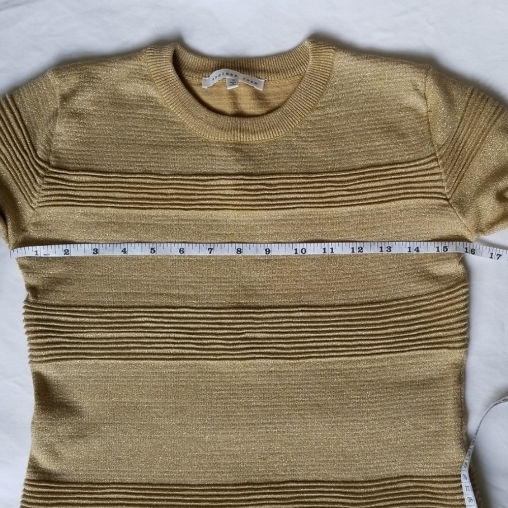 Endless Rose glittery knit top short sleeve Small - Picture 5 of 8
